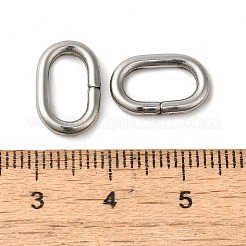 変色しない304ステンレススチール製リンクリング  クイックリンクコネクター  オーバル  ステンレス鋼色  14x9x2mm  内径：10x5mm&nbsp;STAS-A093-03A-P