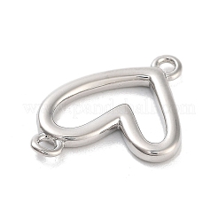 Rack Plating Brass Love Heart Connector Charms&nbsp;KK-M293-47P