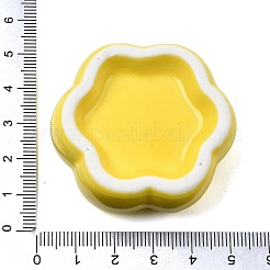 花の磁器のディスプレイ装飾  ホームオフィスのデスク装飾用  きいろ  46.5x49.5x18.5mm&nbsp;DJEW-G049-01F