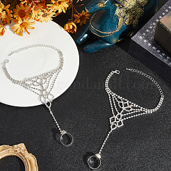 2Pcs Crystal Rhinestone Tennis Ring Bracelet&nbsp;BJEW-CN0001-18