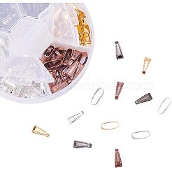 真鍮製バチカン  ミックスカラー  11x4mm  30個/コンパートメント  180個/箱&nbsp;KK-PH0034-43