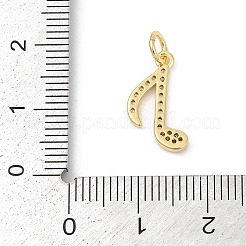 Brass Pave Cubic Zirconia Pendants&nbsp;KK-U062-29G