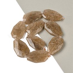 Natural Gold Strawberry Quartz Beads Strands&nbsp;G-P548-B12-01