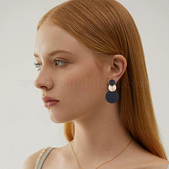 6 Pairs 6 Colors Spray Painted Alloy Dangle Stud Earrings for Women&nbsp;EJEW-FI0002-84
