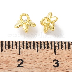 スターリングシルバーペグベイルピンチャーム925個  バロックパール作り用  5  - 花びらの花  18KGP本金メッキ  5.5~6x6x6mm  穴：1.6mm  ピン：0.7mm&nbsp;STER-P050-07G