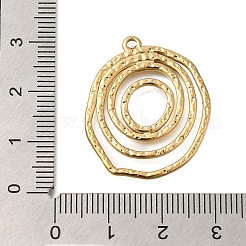 PVD真空メッキ201ステンレススチールペンダント  18KGP本金メッキ  フラットラウンド  28x23.5x2mm  穴：1.2mm&nbsp;STAS-C111-01B-G