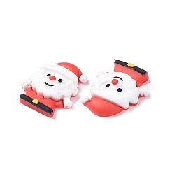クリスマステーマ不透明樹脂カボション  サンタクロース  27x24x7.5mm&nbsp;LS-RESI-F042-01D