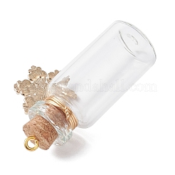 8Pcs Christmas Glass Wish Bottle Pendants&nbsp;PALLOY-JF04569
