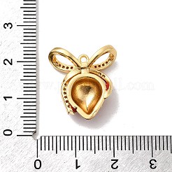 Brass Micro Pave Cubic Zirconia Pendants&nbsp;KK-Z131-15G-03