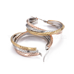 304 Stainless Steel Hoop Earrings&nbsp;EJEW-L232-021M