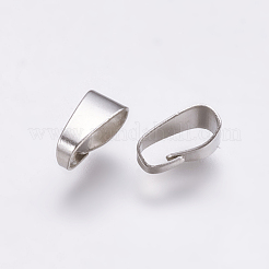 変色しにくい304ステンレススチールのスナップオンベイル  ステンレス鋼色  7x3.3x3.5mm  穴：2.5x6mm&nbsp;STAS-L201-02D