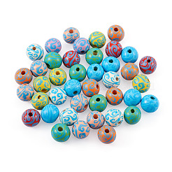 80Pcs 8 Colors Wooden Beads&nbsp;WOOD-FW0001-12