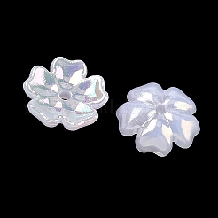 メッキ不透明アクリル模造貝殻ビーズキャップ  花  貝殻色  11.5x12x13.5mm  穴：1.5mm  約2800個/500g&nbsp;OACR-P039-03A