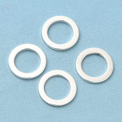 真鍮製フレームコネクター  カドミウムフリー＆鉛フリー  丸いリング  925銀メッキ  12x1mm  内径：8.2mm&nbsp;KK-M250-31A-S