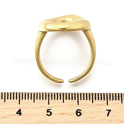 304ステンレススチールカフリング  ラウンド  イオンプレーティング（ip）  手動研磨  18KGP本金メッキ  22mm&nbsp;RJEW-D320-05G