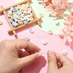 100Pcs Handmade Polymer Clay Beads&nbsp;CLAY-CJ0001-80