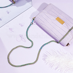 Zine Alloy Curb Chain Bag Handles&nbsp;FIND-WH0126-33A-M