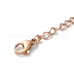 10Pcs 5 Size Ion Plating(IP) 304 Stainless Steel Chain Extender&nbsp;STAS-E192-03RG
