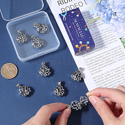 合金ディフューザーロケットペンダント10個  ケージペンダント  花  プラチナ  25x17.5x10.5mm  穴：3.5x4.5mm  インナー対策：11.5x14mm&nbsp;FIND-SC0008-35