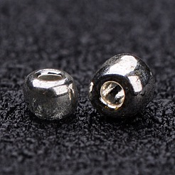 12/0 ガラスシードビーズ  染めの色  銀  2mm  約3333個/50g&nbsp;X-SDB1109