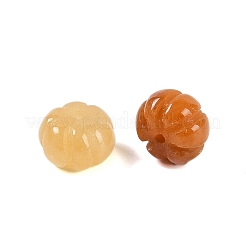 天然の緑/黄/ピンクのアベンチュリンビーズ  カボチャのビーズ  13x8.5~9.3mm  穴：1.7mm&nbsp;G-L604-A01-01