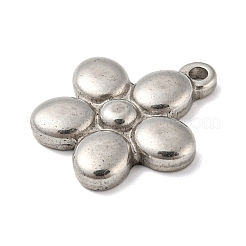 変色しない304ステンレススチールペンダント  花  ステンレス鋼色  20x17x3mm  穴：2mm&nbsp;STAS-I101-31P