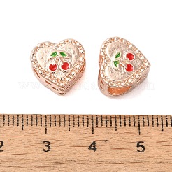 Rack Plating Alloy Enamel European Beads&nbsp;PALLOY-S189-51RG