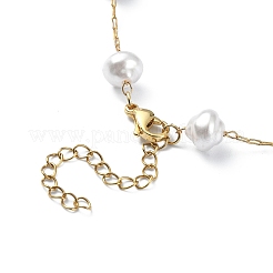 ABS Plastic Imitation Pearl Beaded Chain Necklaces&nbsp;NJEW-JN04329