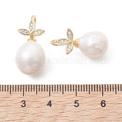 Natural Baroque Keshi Pearl Pendants&nbsp;PALLOY-JF05452