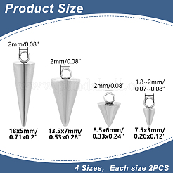 8Pcs 4 Styles 304 Stainless Steel Pendants&nbsp;STAS-LP0001-34