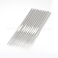 カラフルアルミかぎ針編みのフックと鉄かぎ針編みフック針  ミックスカラー  125~150x2~6.5mm  鉄ピン：0.6~1.9mm  アルミニウムピン：2.0~6.5mm  22個/セット&nbsp;TOOL-R041-02A