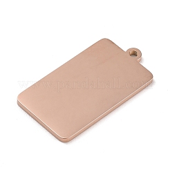 Ion Plating(IP) 304 Stainless Steel Mirror Polished Finish Stamping Blank Tag Pendants&nbsp;STAS-K270-42RG