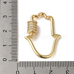 Brass Micro Pave CLear Cubic Zirconia Keychain Clasps&nbsp;KK-R162-028B-G