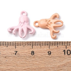 スプレーペイント合金ペンダント  タコのチャーム  18.5x16.5x2.5mm  穴：1.8mm&nbsp;FIND-H060-01C