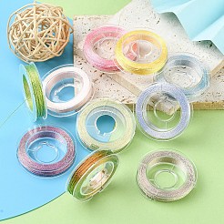10 ロール 3 層メタリックポリエステル糸  ラウンド  刺繍やジュエリー作りに  カラフル  0.3mm  約24ヤード（22m）/ロール  10のロール/グループ&nbsp;MCOR-YW0001-03A