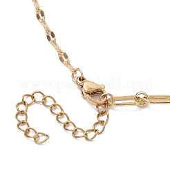 Brass with Stainless Steel Pendants Necklaces&nbsp;NJEW-JN04873