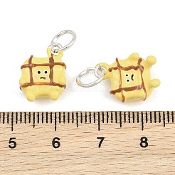 Alloy with Yellow Enamel Pendants&nbsp;AL-CBA415D-31S