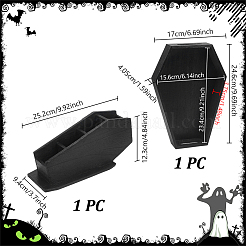 1Pc Coffin Shaped Wood Makeup Brushes Holder&nbsp;AJEW-GA0010-99