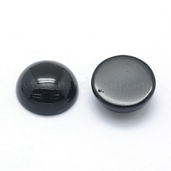天然染色＆加熱黒瑪瑙カボション  半円  12x5~6mm&nbsp;G-P393-R02-12mm