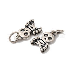 925 Sterling Silver Halloween Skull Charms&nbsp;STER-K188-10AS