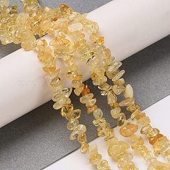 加熱天然シトリンチップビーズ連売り  4~7x2~3x1~2.5mm  穴：0.5mm  31.50''（80センチメートル）&nbsp;G-D093-A03