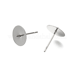 Anti-Tarnish 304 Stainless Steel Stud Earring Findings&nbsp;STAS-P370-01F-P