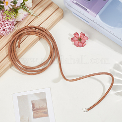 牛革コード1.83m×1本  ラウンド  DIYクラフト用  キャメル  5mm  約2.00ヤード（1.83m）/セット&nbsp;OCOR-CL0001-21B