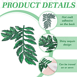 1 Pair Leaf Shape Polyester Embroidery Ornament Accessories&nbsp;PATC-FG0001-90
