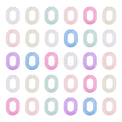 模造ゼリーアクリルリンクリング 300 個  クイックリンクコネクター  アズキチェーン製作用  オーバル  ミックスカラー  19x14x4.5mm  内径：11x16mm&nbsp;JACR-TA0001-04