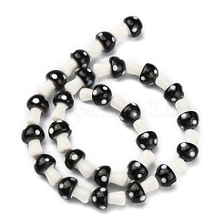 手作りランプワークビーズ連売り  キノコ  カラフル  12x16mm  穴：1mm  25個/連  16インチ&nbsp;LAMP-Q001
