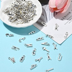 130pcs26スタイルチベットスタイルアロイペンダント  a～zの文字  15.5~17x6~11x2mm  穴：2mm  約5個/スタイル&nbsp;FIND-YW0004-79