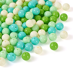 不透明なアクリルビーズ  ラウンド  芝生の緑  11.5~12mm  穴：1.8mm&nbsp;OACR-TAC0014-06D