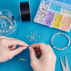 Flat Elastic Crystal String&nbsp;EW-WH0016-02A-02