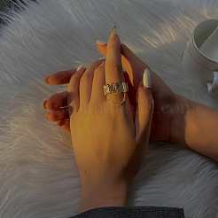 304 Stainless Steel Wide Band Finger Rings&nbsp;WG20EAC-01